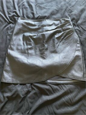 Abercrombie & Fitch Black Faux Leather Mini Skirt